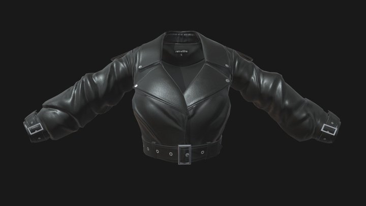 Leather Jacket Cropped 3D Model