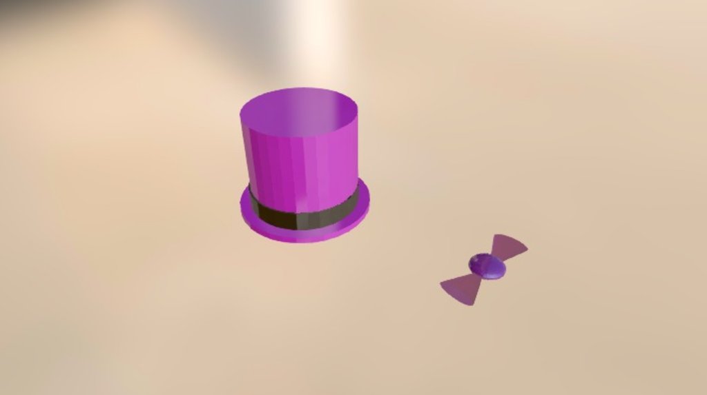 Purple Hat And Bow