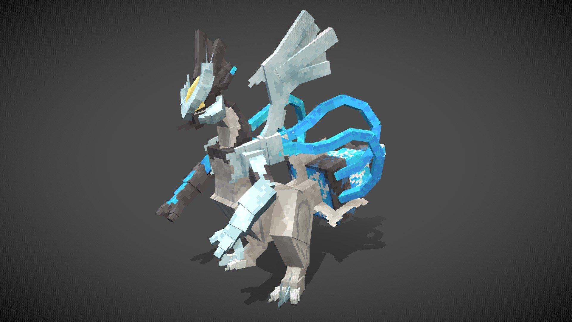 Kyurem black - Minecraft Cobblemon Style - 3D model by AGA (@AGA0 ...