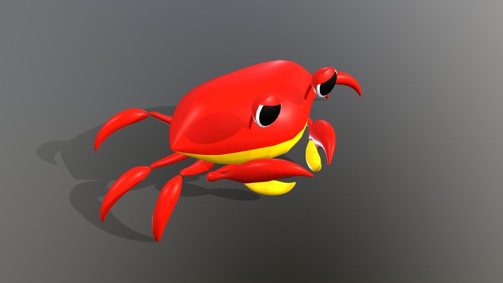 Animated Crab 3D Model
