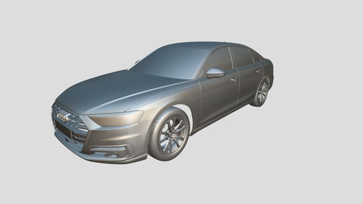 Audi A8 3.0 TFSI 2018 - 3d scan model 3D Model