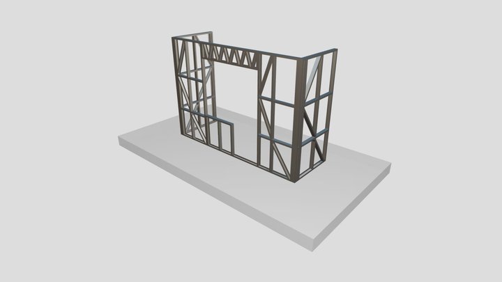 Балкон, 5кв.ЛСТК, Металл 3D Model