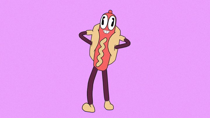 Rubberhose 3D Hotdog 3D Model