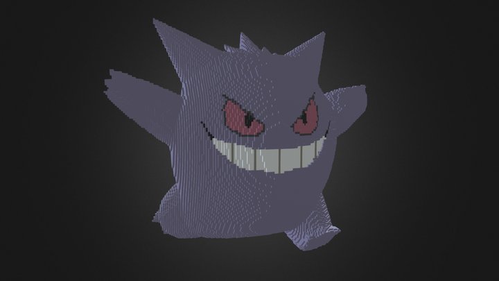 Minecraft Gengar Build Schematic 3D Model