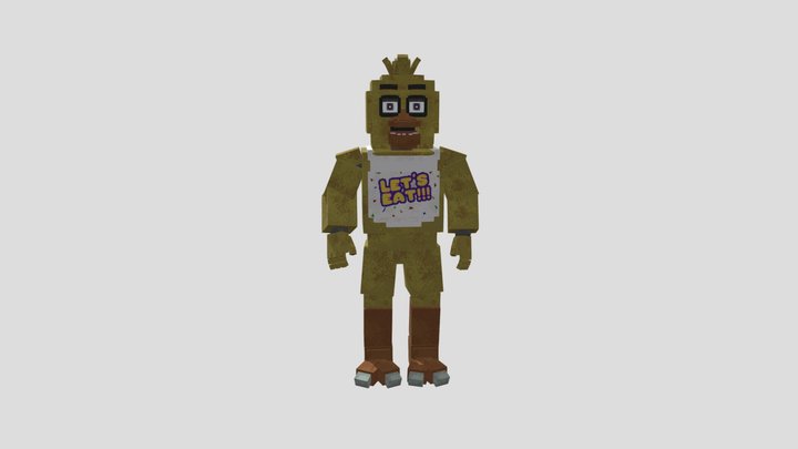 Chika fnaf 1 minecraft 3D Model