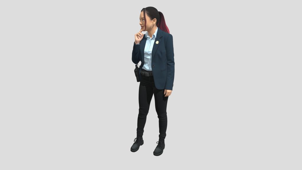 Contemplative Uniformed Officer