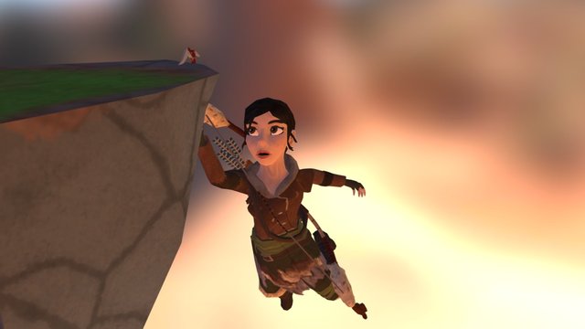 Lara Hanging On 3D Model