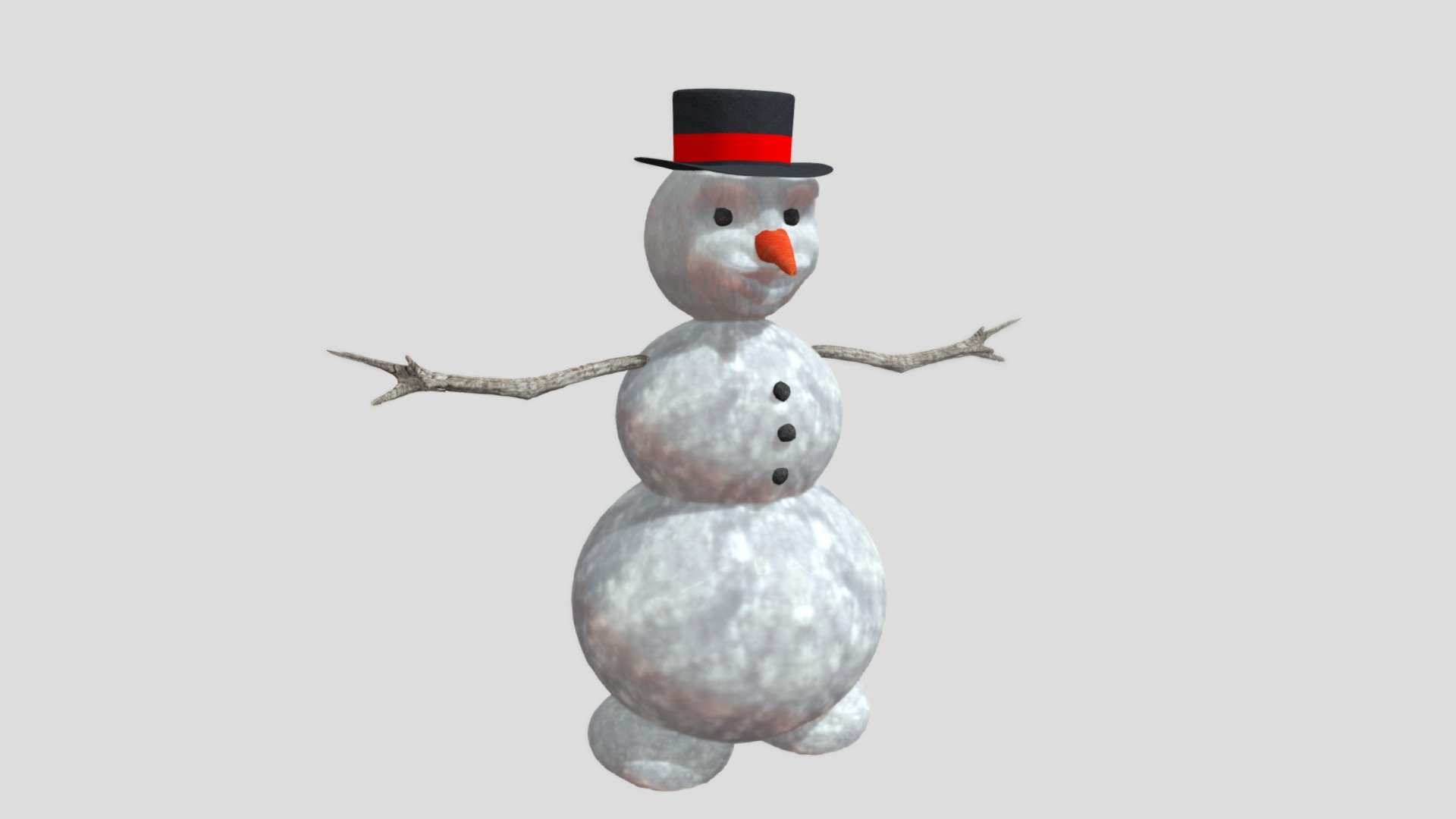 Snowman character — Sketchfab embed 3D viewer
