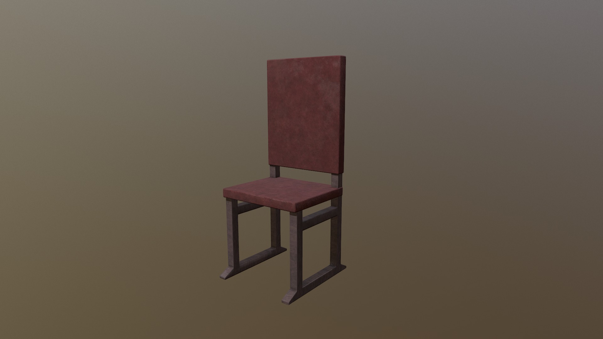 3D model Rustic Medieval House Asset – Chair - This is a 3D model of the Rustic Medieval House Asset - Chair. The 3D model is about a chair on a white background.