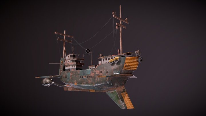 Middle Ship 3D Model