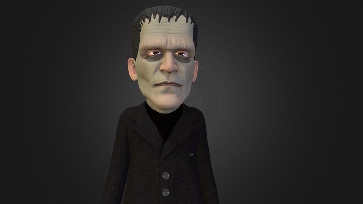 Cartoony Frankenstein 3D Model