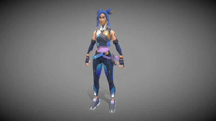 Neon Model Textured 3D Model