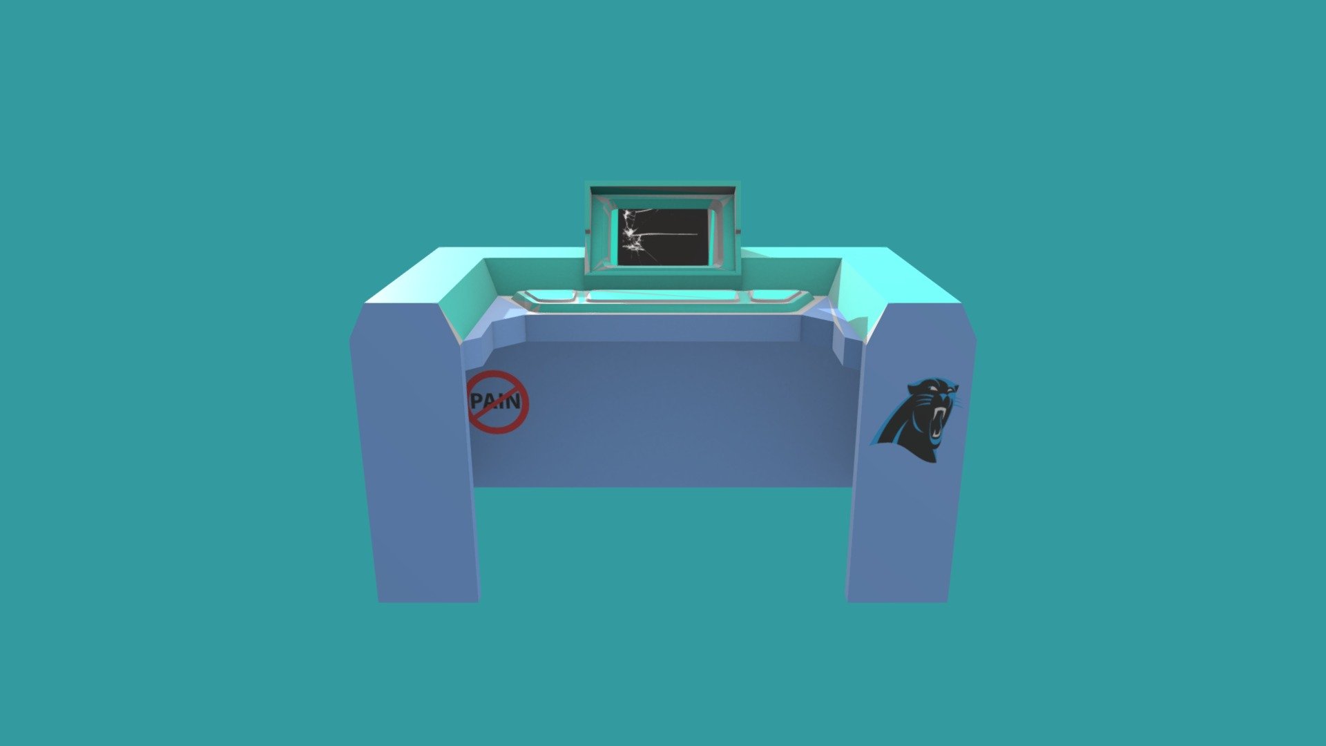 Sad Panthers fan computer 3D model by Davionna (MarioFan_01) [bc0b537] Sketchfab