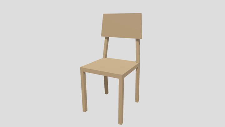 Wooden Chair 3D Model