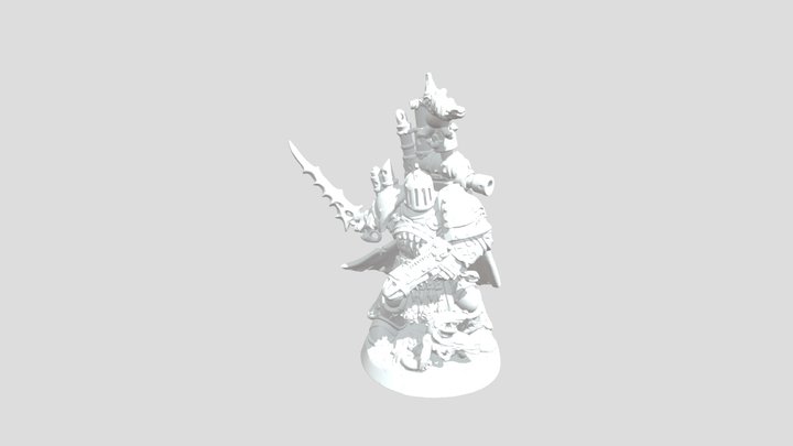 Plague Marine with Pets 3D Model