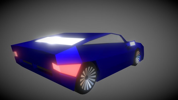 Tarzaan The Wonder Car ||  Metallic Blue 3D Model