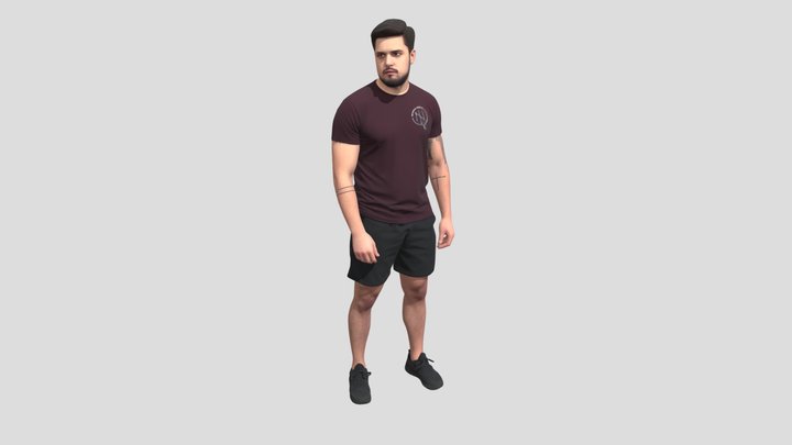 Maroon Tee Model
