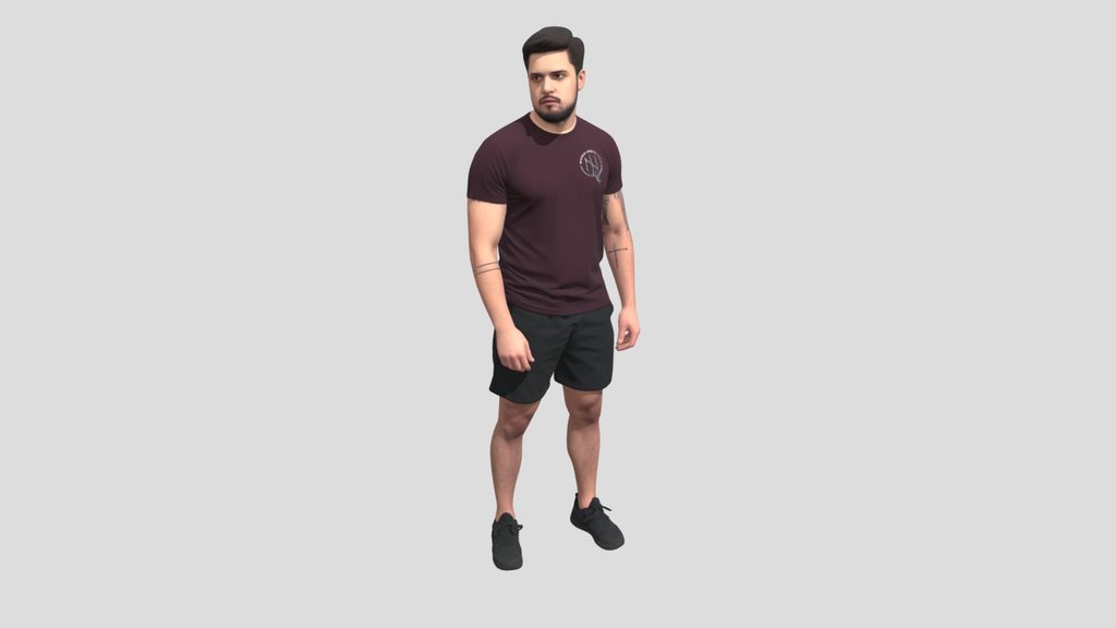 Maroon Tee Model