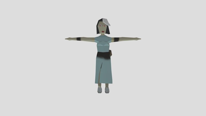 femme assacin 3D Model