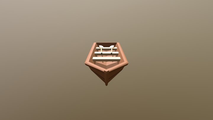 low poly boat 3D Model