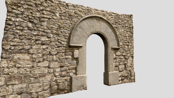 Medieval Wall Door 3D Model
