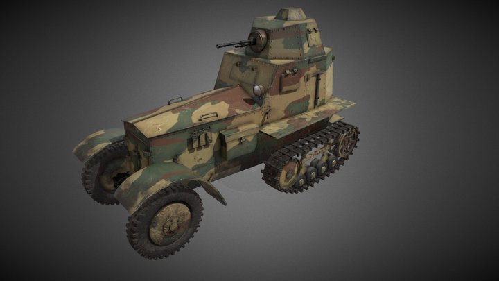 Wz. 28 - armored car 3D Model