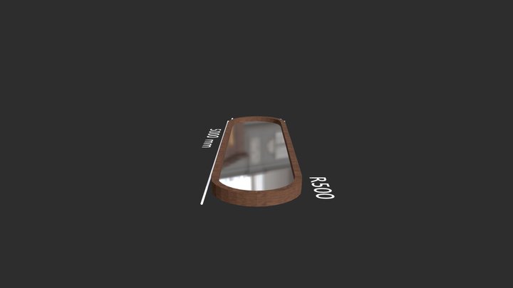 Round mirror 2 3D Model
