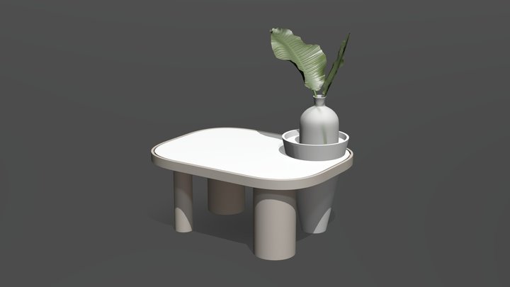 pastel TABLE 3D Model