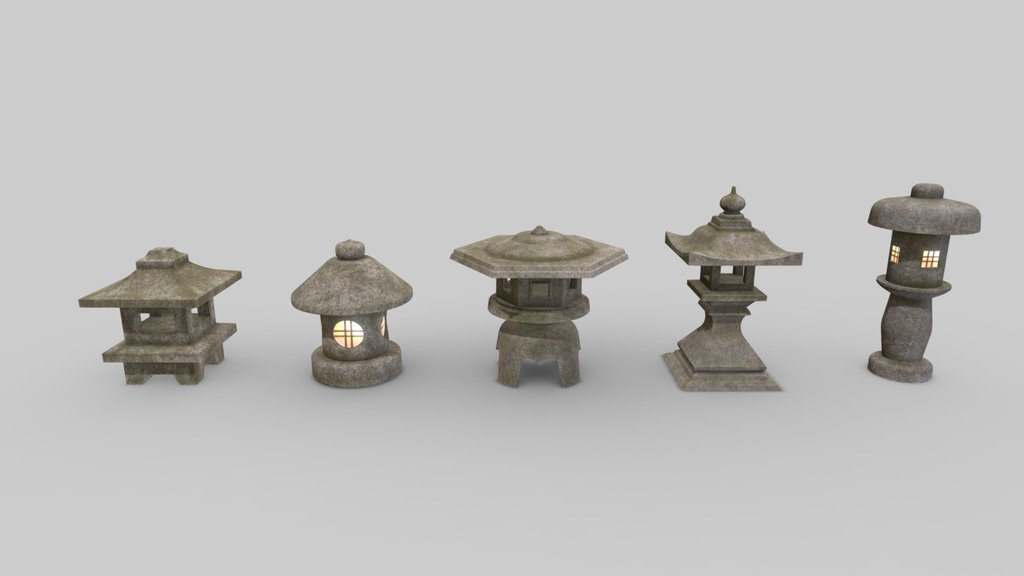 Japanese stone lanterns