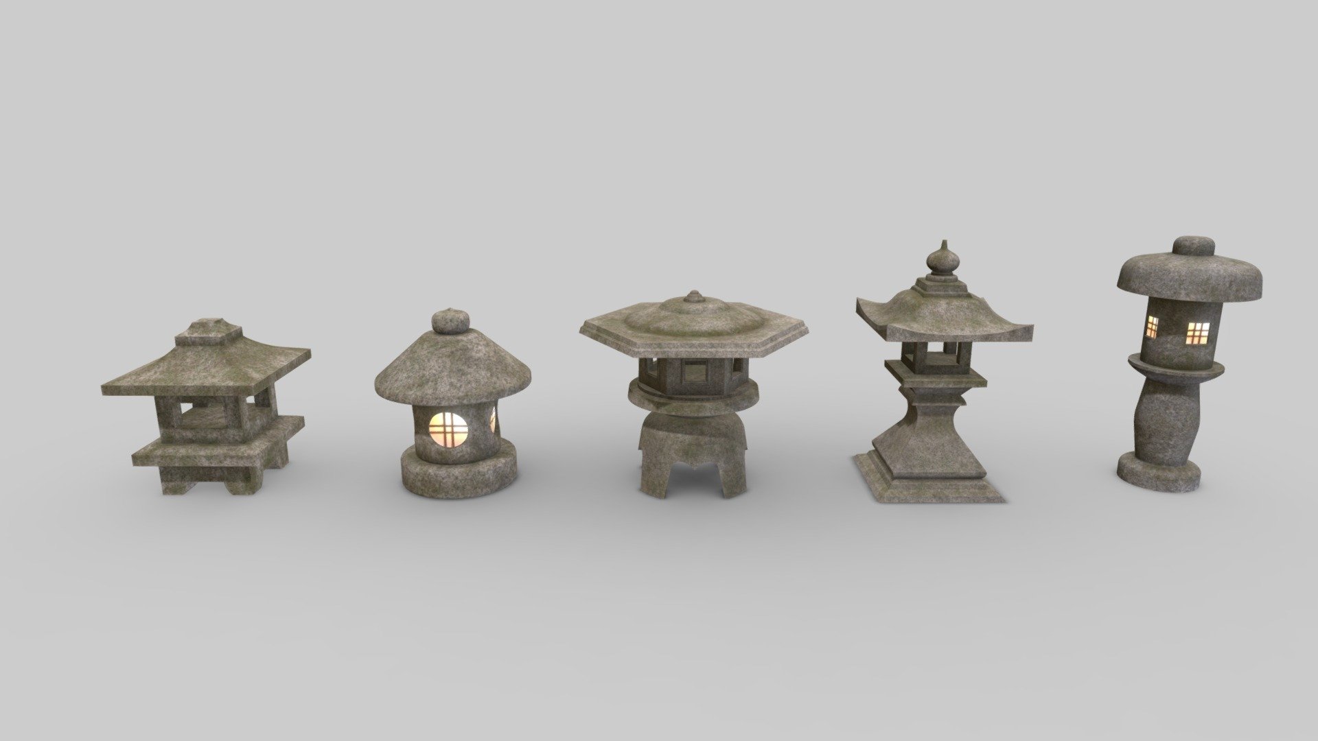 Japanese stone lanterns - Download Free 3D model by patrakeevasveta ...