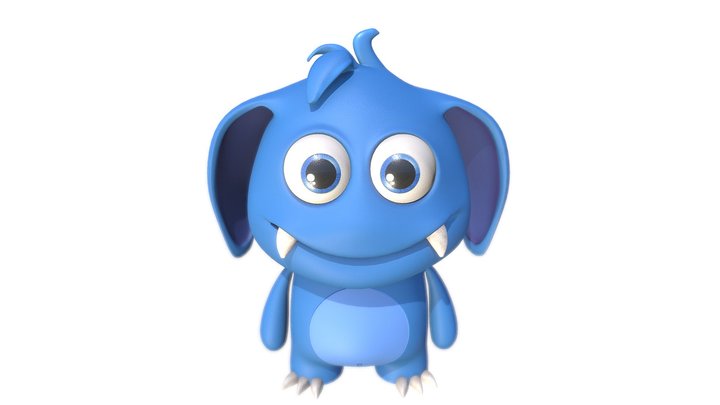 Cute Little Monster 3D Model