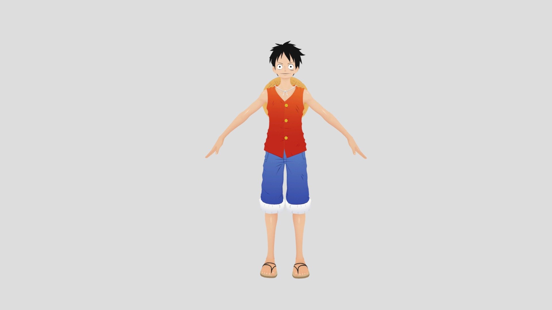 Monkey .D Luffy 3D Model - One Piece Anime Model - 3D model by gomoo ...