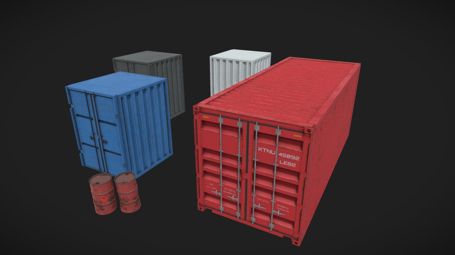 Containers Pack - Buy Royalty Free 3D model by Adrian Kulawik ...