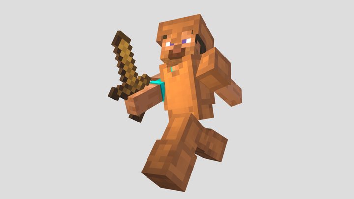 full leather steve running 3D Model