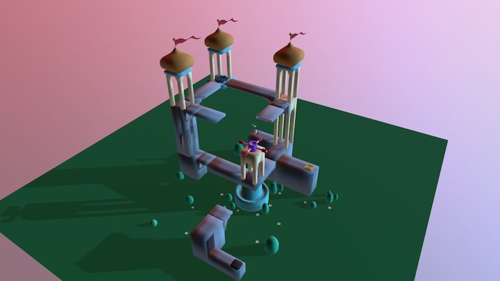 Monument Valley Game Level 3D Model