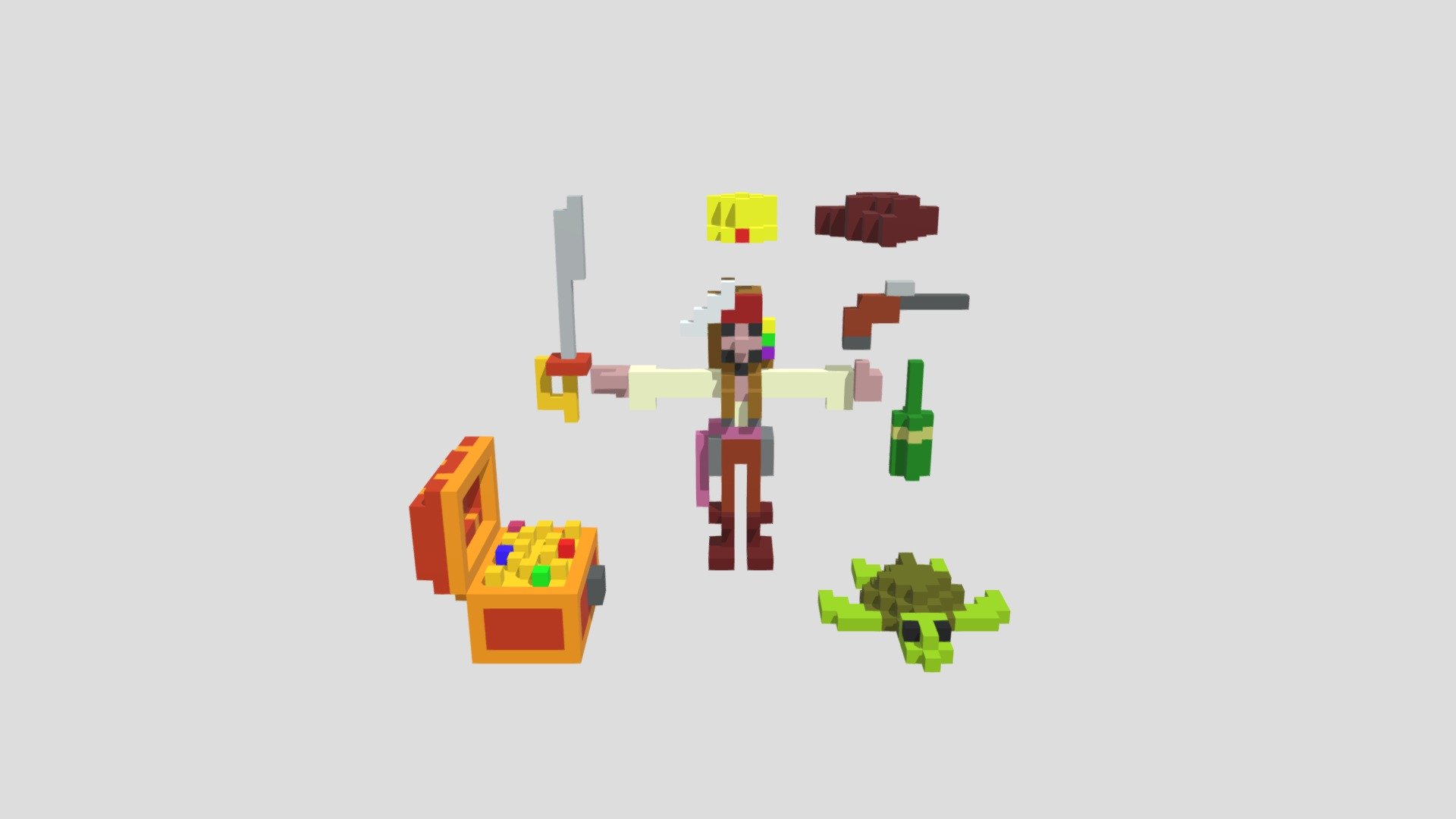 Jack Sparrow voxel