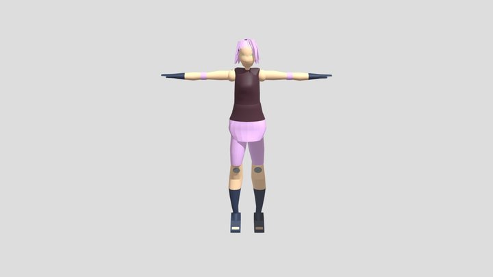 Sakura Model Texturized_V2 3D Model