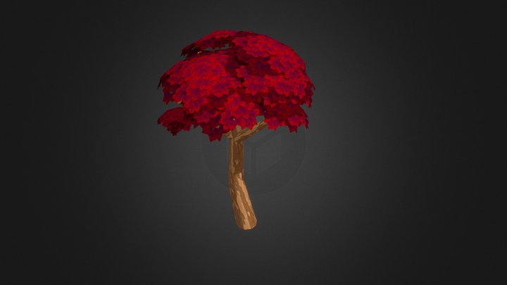 Low Poly Stylized Tree 3D Model