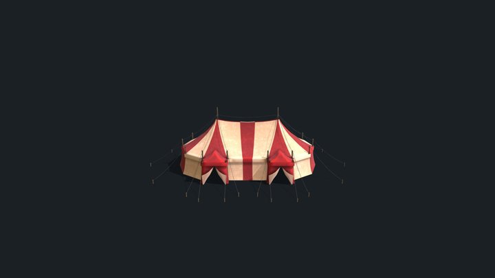 Circus Tent Long 3D Model