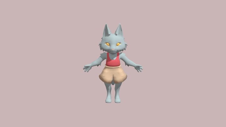 Train Cat 3D Model