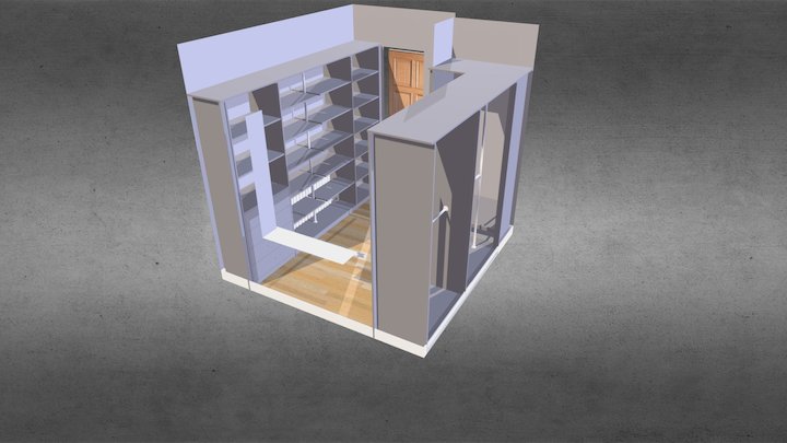 AL Walk in wardrobe 3D Model