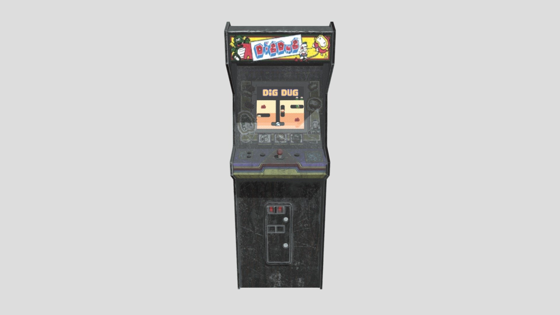 Run Down Dig Dug Arcade Machine - 3D model by TacticCrazyGames [bc28135 ...
