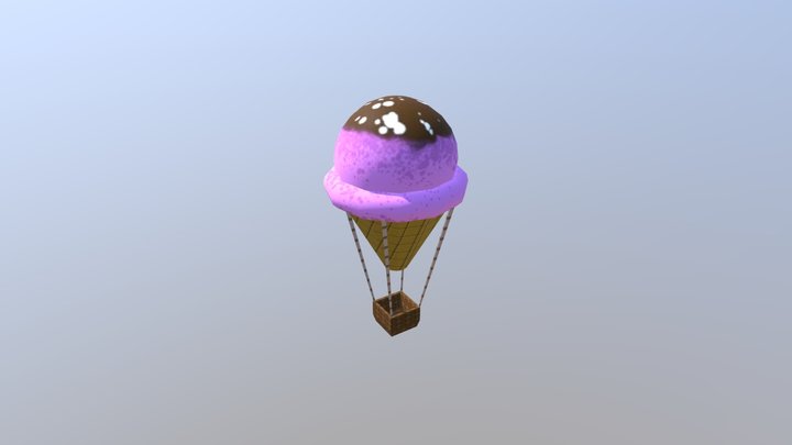 Balão De Sorvete / Ice cream baloon 3D Model