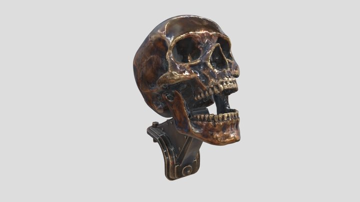 Screaming Skull Hood Ornament 3D Model
