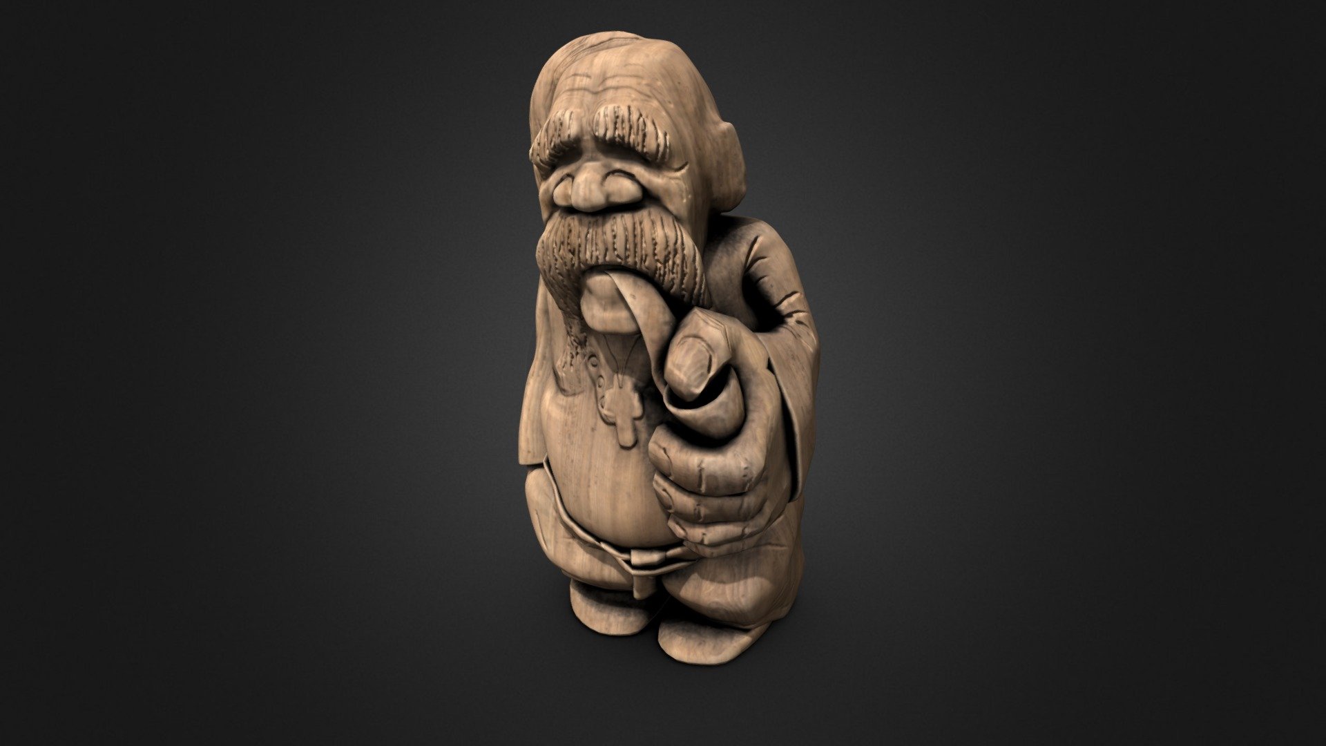 sculpture of old сossack