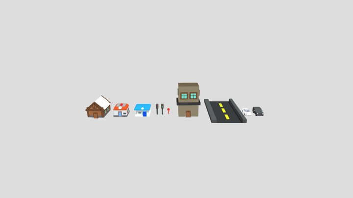 City assets – Modèle 3D gratuit STL