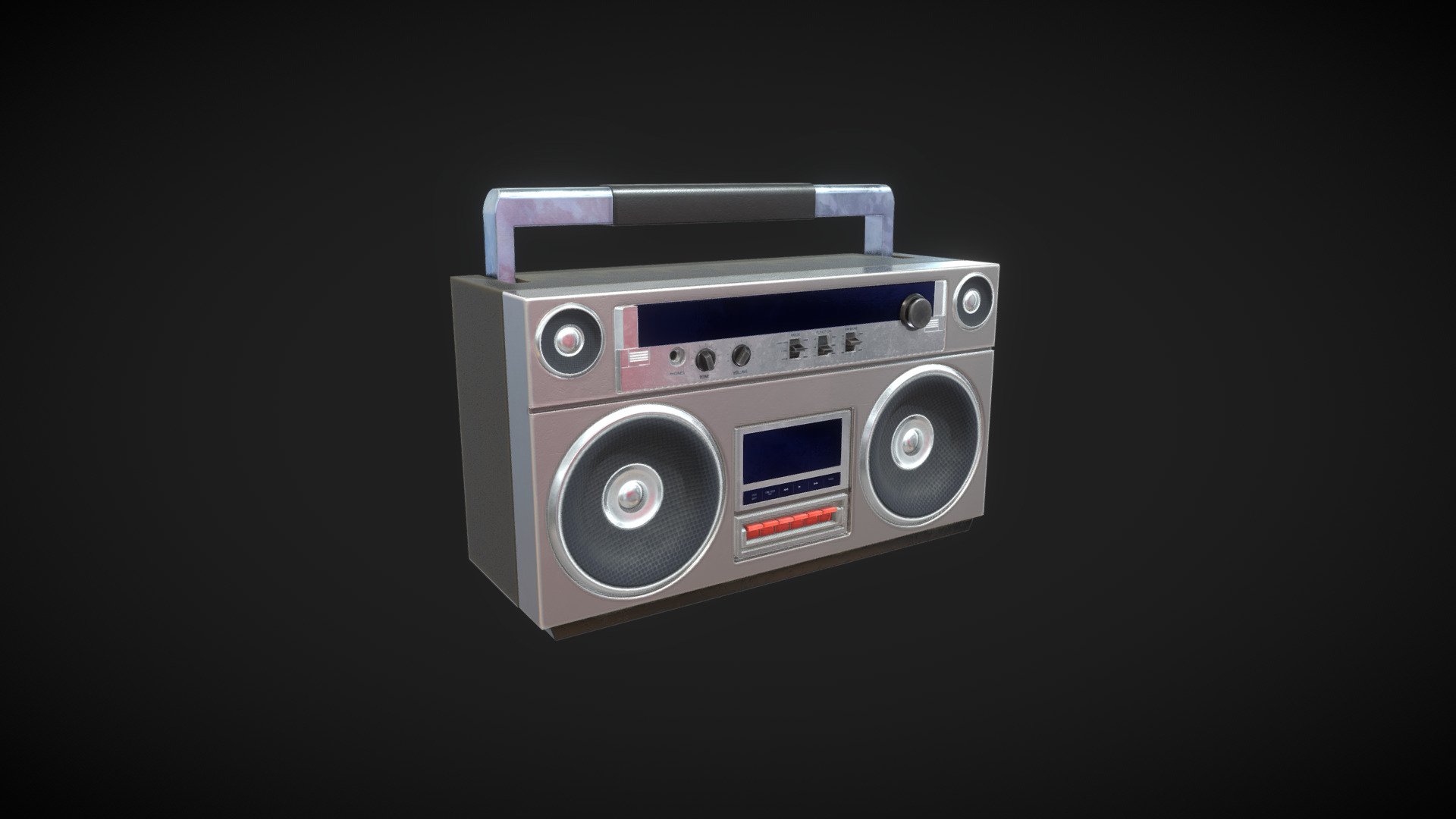 boombox_low_poly - 3D model by 3D Skill Up (@3dskillup) [bc30125 ...