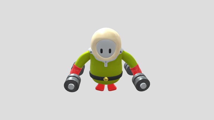 Render Fall Guys Saitama Caue da Cruz 3D Model