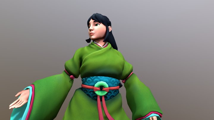 Jade Priestess 3D Model