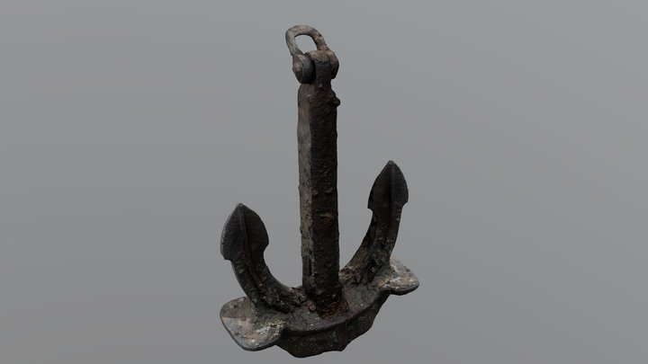 Rusty Anchor, Full Version 3D Model